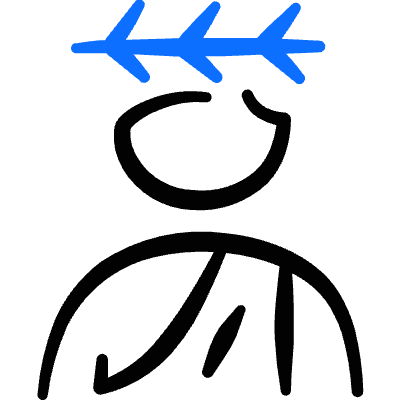 Greek Gods Male Plant Laurel Icon from Freehand Duotone Set