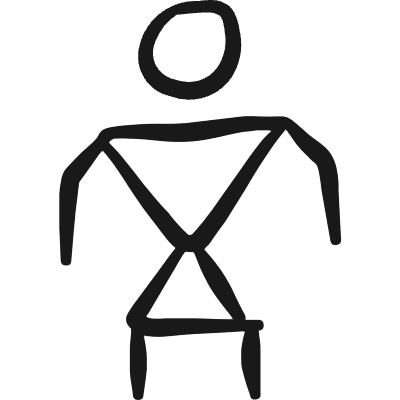 Primitive Symbols Woman 1 Icon from Freehand Duotone Set