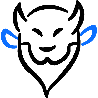 Religion Devil Head Icon from Freehand Duotone Set