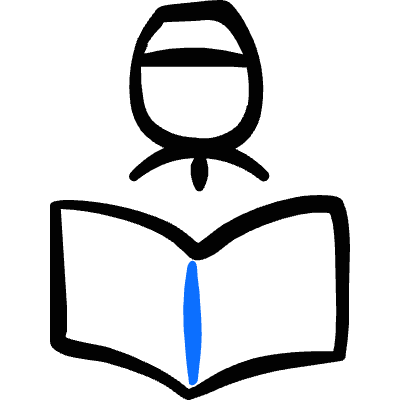 Religion Islamics Male Learning Reading 2 Icon from Freehand Duotone Set