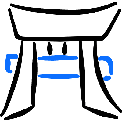Religion Shinto Shrine Gate Icon from Freehand Duotone Set