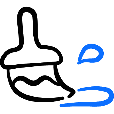 Color Brush Icon from Freehand Duotone Set