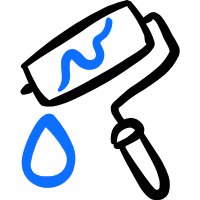 Color Rolling Brush Paint 1 Icon from Freehand Duotone Set