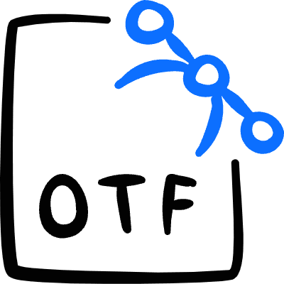 Design File Otf Icon from Freehand Duotone Set