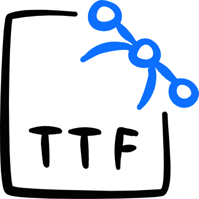 Design File Ttf Icon from Freehand Duotone Set