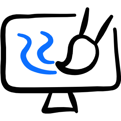 Design Process Paint Screen Icon from Freehand Duotone Set