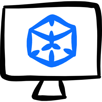 Design Process Shape Monitor Icon from Freehand Duotone Set