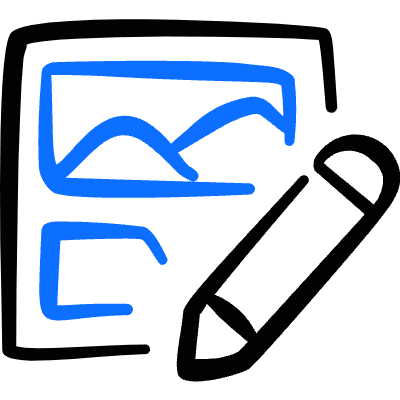 Design Process Wireframe Icon from Freehand Duotone Set