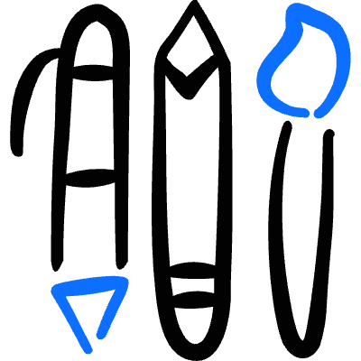 Design Tool Pen Pencil Brush Icon from Freehand Duotone Set