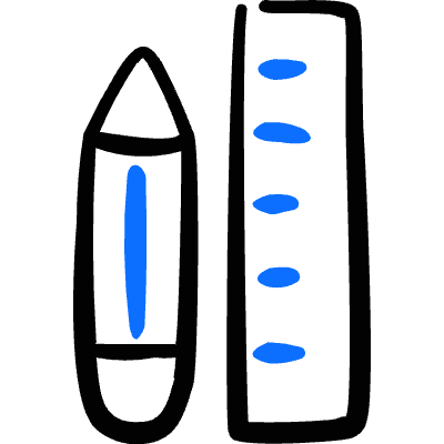 Design Tool Pencil Ruler Icon from Freehand Duotone Set