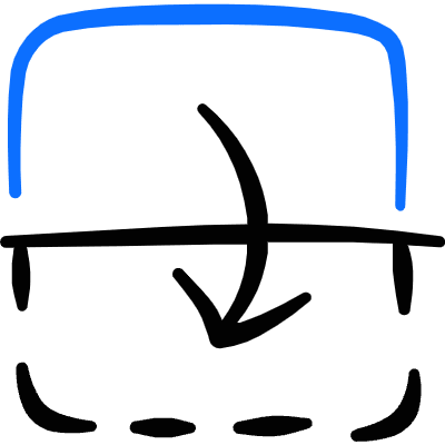 Flip Down Icon from Freehand Duotone Set