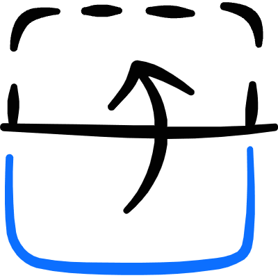 Flip Up Icon from Freehand Duotone Set