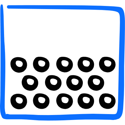 Grid Dot Icon from Freehand Duotone Set