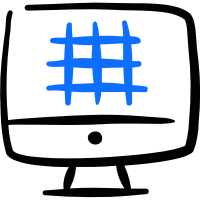 Grid Monitor Icon from Freehand Duotone Set