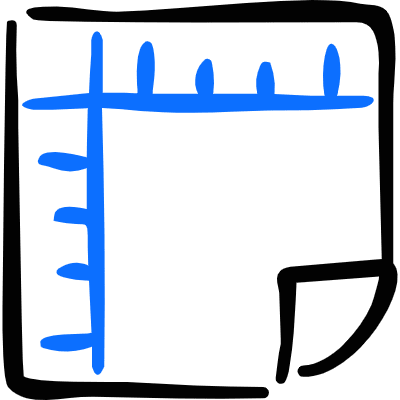 Grid Ruler Icon from Freehand Duotone Set