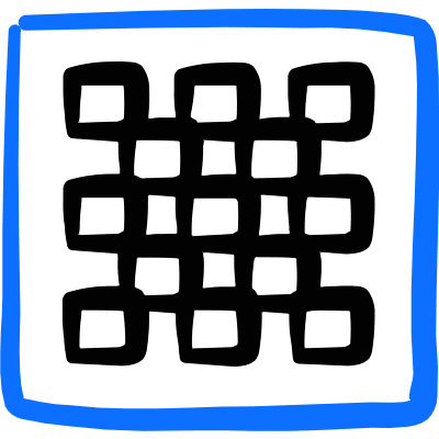 Grid Squares Icon from Freehand Duotone Set