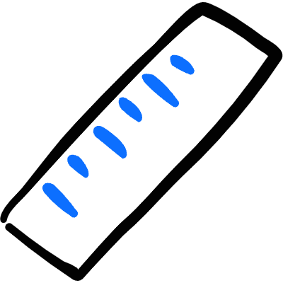 Ruler Icon from Freehand Duotone Set