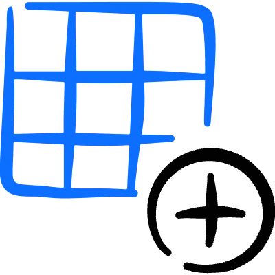 Layers Grid Add Icon from Freehand Duotone Set