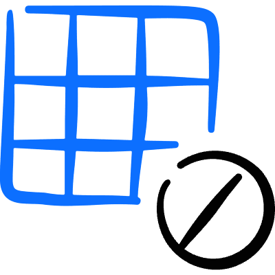 Layers Grid Disable Icon from Freehand Duotone Set