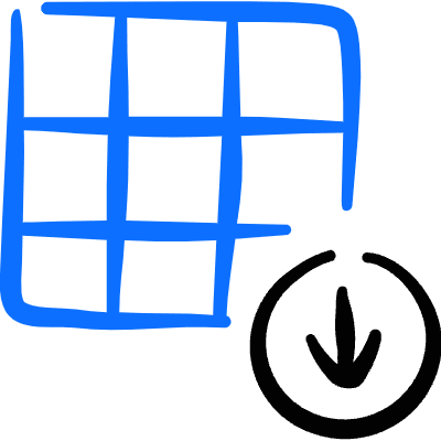 Layers Grid Download Icon from Freehand Duotone Set