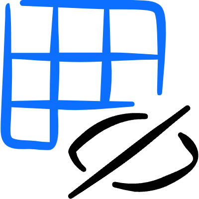 Layers Grid Hide Icon from Freehand Duotone Set