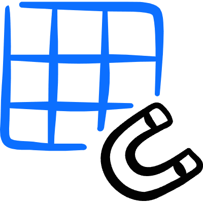 Layers Grid Magnet Icon from Freehand Duotone Set