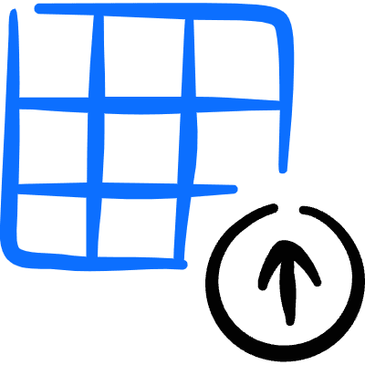 Layers Grid Upload Icon from Freehand Duotone Set