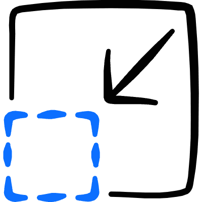 Resize Shrink 1 Icon from Freehand Duotone Set