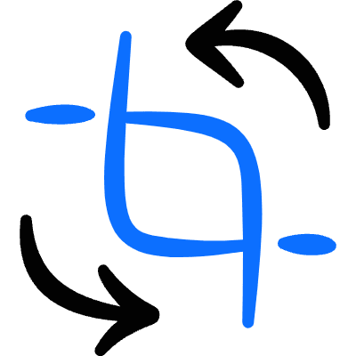 Crop Rotate Icon from Freehand Duotone Set