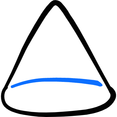 Shape Cone Icon from Freehand Duotone Set