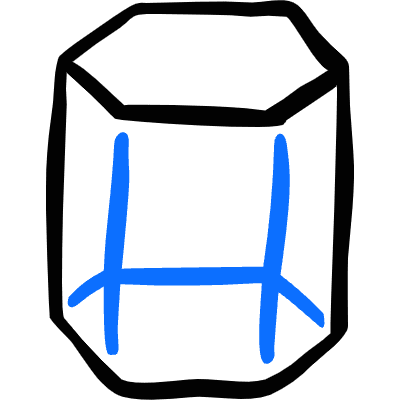 Shape Hexagon Icon from Freehand Duotone Set