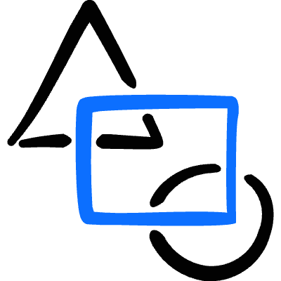 Shape Triangle Circle Icon from Freehand Duotone Set