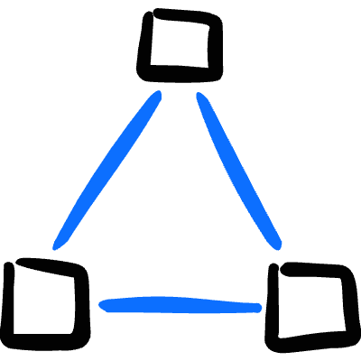 Vectors Anchor Triangle Icon from Freehand Duotone Set