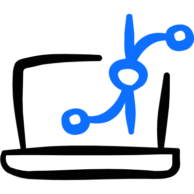 Vectors Laptop Icon from Freehand Duotone Set