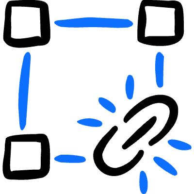 Vectors Square Link Broken Icon from Freehand Duotone Set