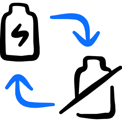 Clean Car Battery Swap Change Icon from Freehand Duotone Set