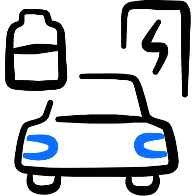 Clean Car Charging Station Icon from Freehand Duotone Set