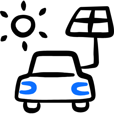 Clean Car Solar Powered Car Sun 1 Icon from Freehand Duotone Set