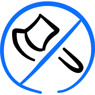 Deforestation Axe Forbidden Icon from Freehand Duotone Set