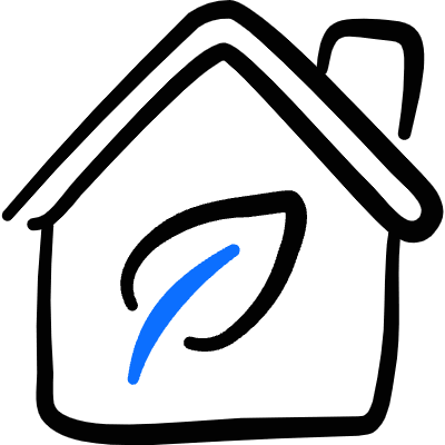Eco House Icon from Freehand Duotone Set