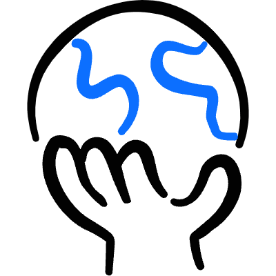 Ecology Globe Hand 1 Icon from Freehand Duotone Set