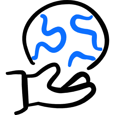 Ecology Globe Hand Icon from Freehand Duotone Set