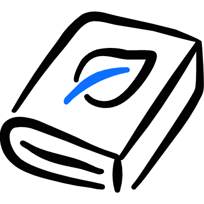 Ecology Leaf Book Close Icon from Freehand Duotone Set