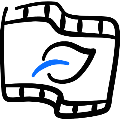 Ecology Leaf Movie Icon from Freehand Duotone Set