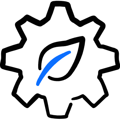 Ecology Leaf Settings Icon from Freehand Duotone Set