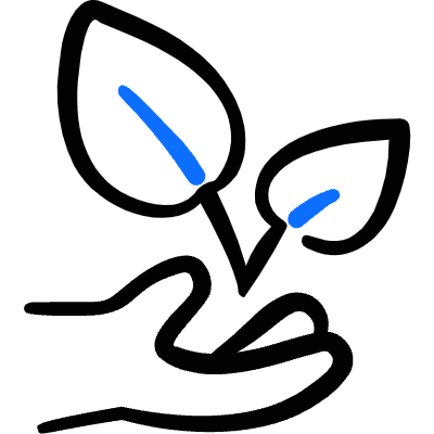 Ecology Plant Hand Icon from Freehand Duotone Set