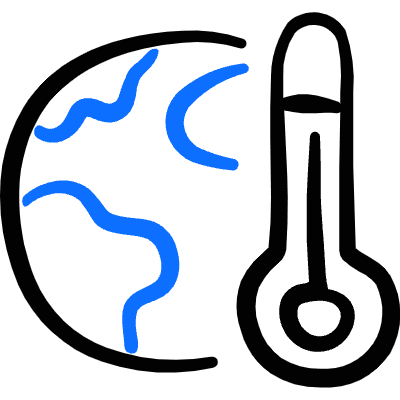 Global Warming High Temperature Icon from Freehand Duotone Set