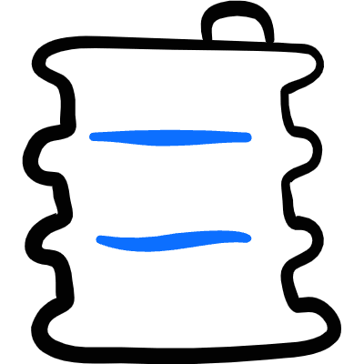 Fossil Energy Barrel Icon from Freehand Duotone Set