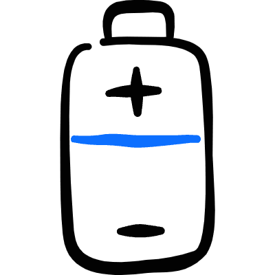 Fossil Energy Battery Icon from Freehand Duotone Set