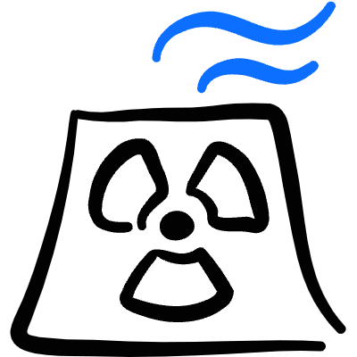 Nuclear Energy Plant Icon from Freehand Duotone Set